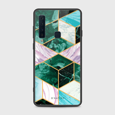 Samsung Galaxy A9 2018 Cover - O'Nation Shades of Marble Series - HQ Ultra Shine Premium Infinity Glass Soft Silicon Borders Case