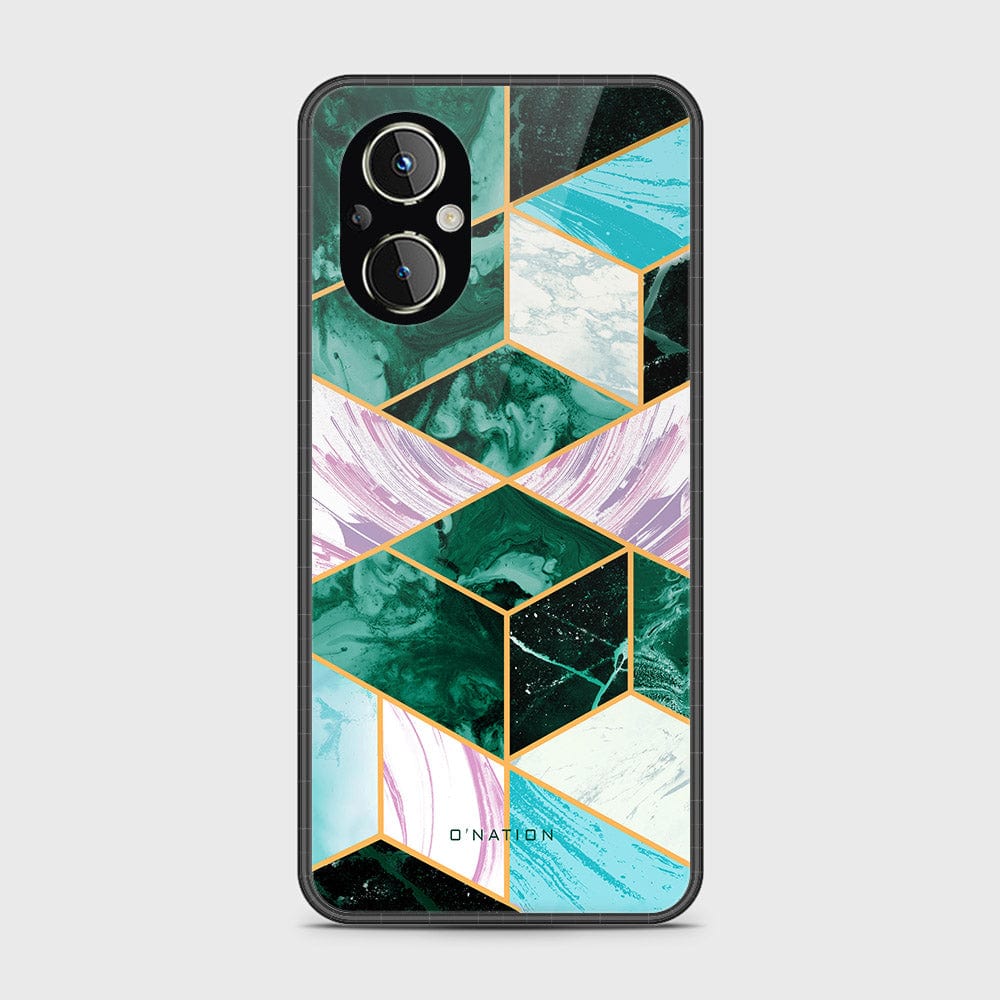 Oppo A96 5G Cover - O'Nation Shades of Marble Series - HQ Ultra Shine Premium Infinity Glass Soft Silicon Borders Case