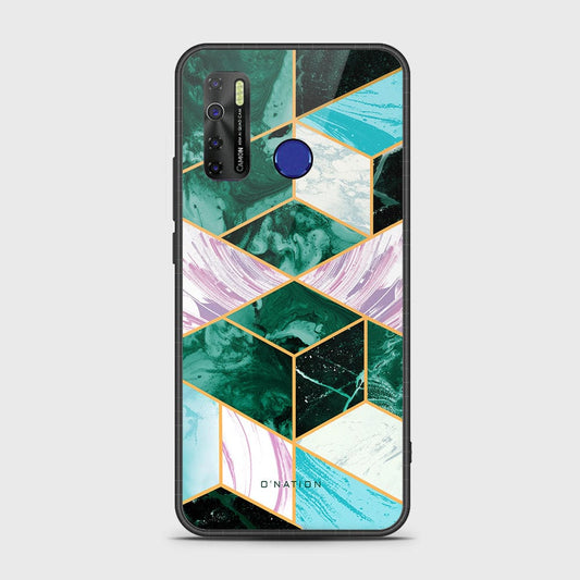 Infinix Hot 9 Pro Cover - O'Nation Shades of Marble Series - HQ Ultra Shine Premium Infinity Glass Soft Silicon Borders Case