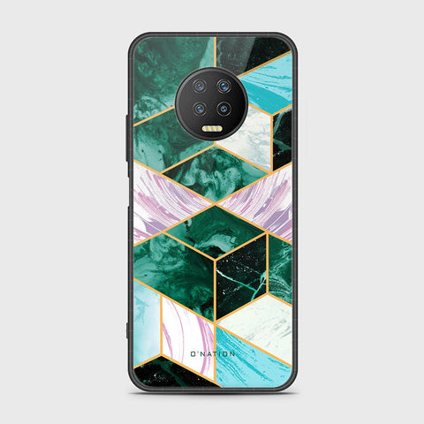 Infinix Note 7 Cover - O'Nation Shades of Marble Series - HQ Ultra Shine Premium Infinity Glass Soft Silicon Borders Case