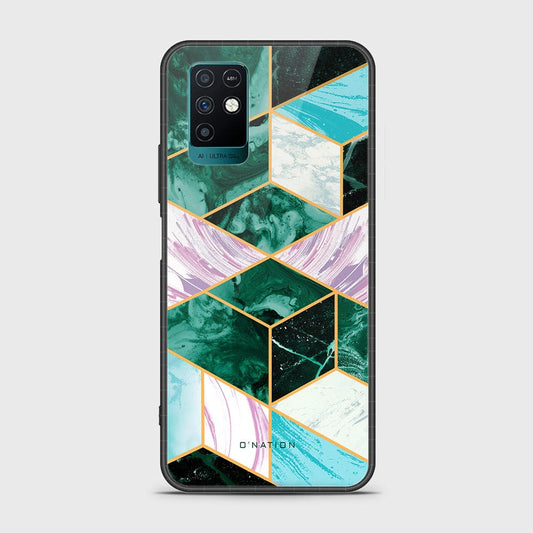 Infinix Note 10 Cover - O'Nation Shades of Marble Series - HQ Ultra Shine Premium Infinity Glass Soft Silicon Borders Case