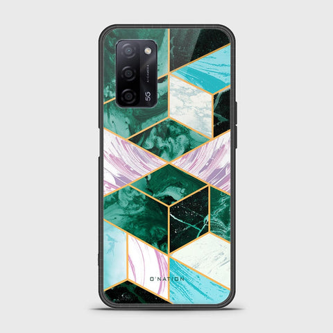 Oppo A55s Cover - O'Nation Shades of Marble Series - HQ Ultra Shine Premium Infinity Glass Soft Silicon Borders Case