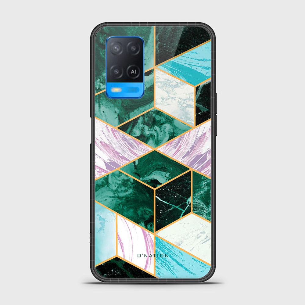 Oppo A54 4G Cover - O'Nation Shades of Marble Series - HQ Ultra Shine Premium Infinity Glass Soft Silicon Borders Case