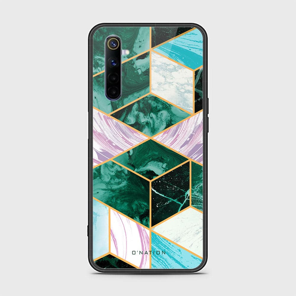 Realme 6 Cover - O'Nation Shades of Marble Series - HQ Ultra Shine Premium Infinity Glass Soft Silicon Borders Case