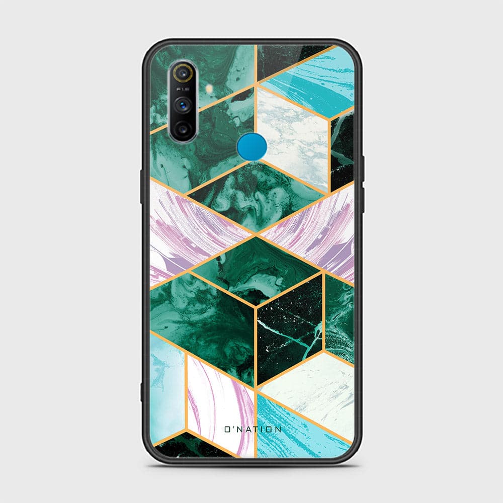 Realme 5i Cover - O'Nation Shades of Marble Series - HQ Ultra Shine Premium Infinity Glass Soft Silicon Borders Case