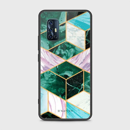 Vivo V17 Cover - O'Nation Shades of Marble Series - HQ Ultra Shine Premium Infinity Glass Soft Silicon Borders Case