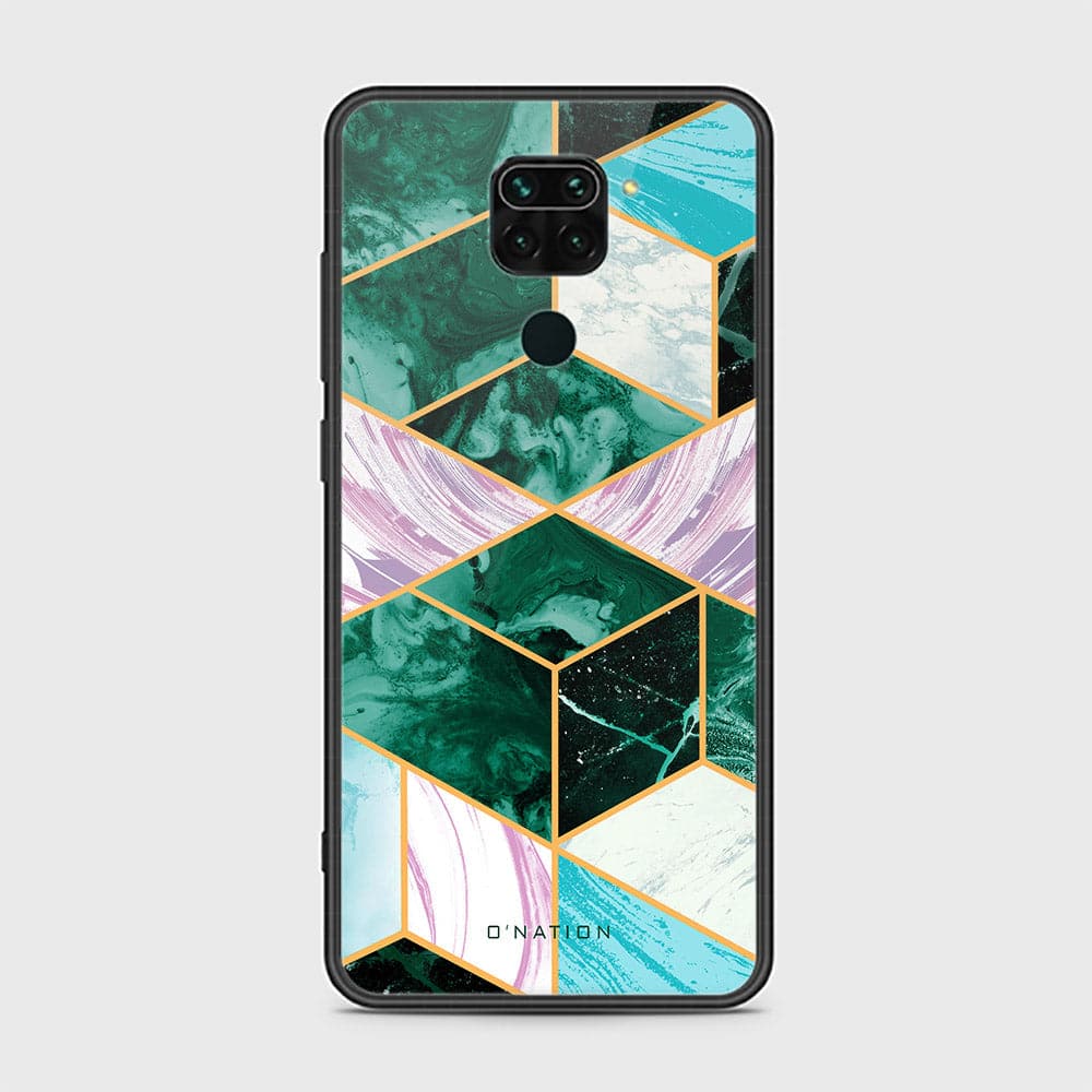 Xiaomi Redmi Note 9 Cover - O'Nation Shades of Marble Series - HQ Ultra Shine Premium Infinity Glass Soft Silicon Borders Case