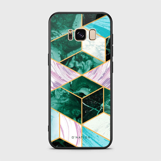 Samsung Galaxy S8 Cover - O'Nation Shades of Marble Series - HQ Ultra Shine Premium Infinity Glass Soft Silicon Borders Case