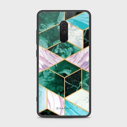 Xiaomi Pocophone F1 Cover - O'Nation Shades of Marble Series - HQ Ultra Shine Premium Infinity Glass Soft Silicon Borders Case