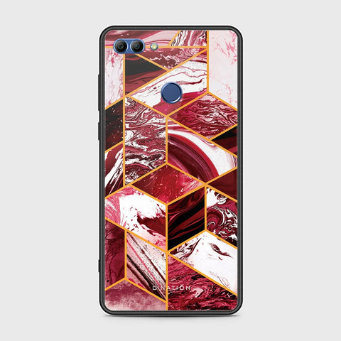 Huawei Y9 2018 Cover - O'Nation Shades of Marble Series - HQ Ultra Shine Premium Infinity Glass Soft Silicon Borders Case