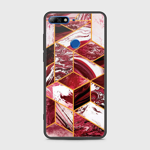 Huawei Y7 Prime 2018 Cover - O'Nation Shades of Marble Series - HQ Ultra Shine Premium Infinity Glass Soft Silicon Borders Case
