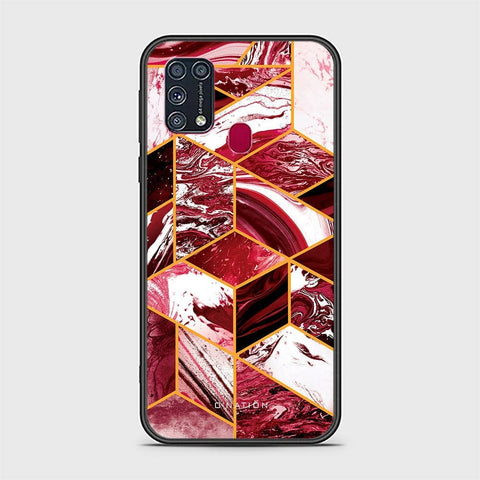 Samsung Galaxy M31 Cover - O'Nation Shades of Marble Series - HQ Ultra Shine Premium Infinity Glass Soft Silicon Borders Case