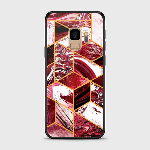 Samsung Galaxy S9 Cover - O'Nation Shades of Marble Series - HQ Ultra Shine Premium Infinity Glass Soft Silicon Borders Case