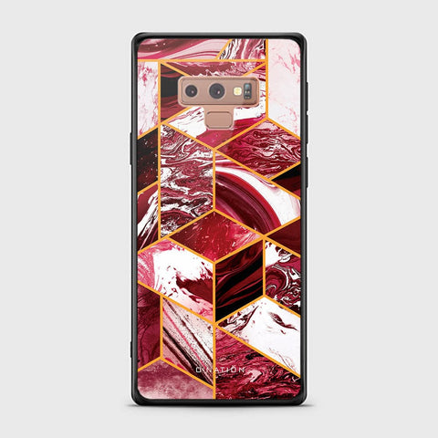 Samsung Galaxy Note 9 Cover - O'Nation Shades of Marble Series - HQ Ultra Shine Premium Infinity Glass Soft Silicon Borders Case