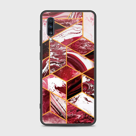 Samsung Galaxy A70s Cover - O'Nation Shades of Marble Series - HQ Ultra Shine Premium Infinity Glass Soft Silicon Borders Case