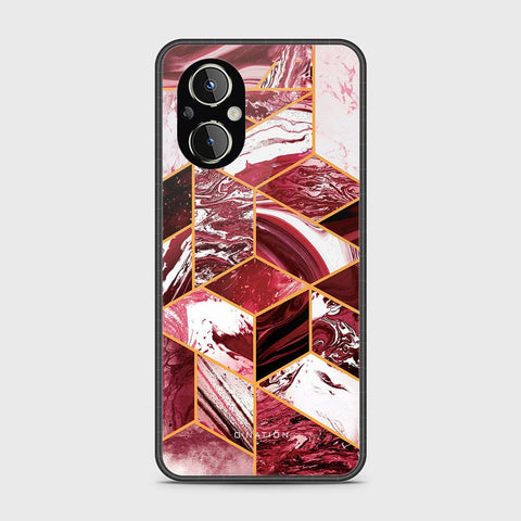 Oppo A96 5G Cover - O'Nation Shades of Marble Series - HQ Ultra Shine Premium Infinity Glass Soft Silicon Borders Case