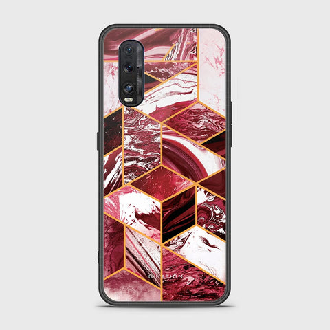 Oppo Find X2 Cover - O'Nation Shades of Marble Series - HQ Ultra Shine Premium Infinity Glass Soft Silicon Borders Case