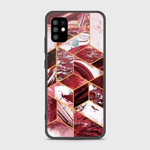 Infinix Hot 10 Cover - O'Nation Shades of Marble Series - HQ Ultra Shine Premium Infinity Glass Soft Silicon Borders Case