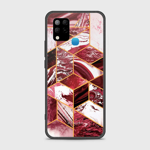 Infinix Hot 10s Cover - O'Nation Shades of Marble Series - HQ Ultra Shine Premium Infinity Glass Soft Silicon Borders Case