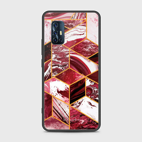 Vivo V17 Cover - O'Nation Shades of Marble Series - HQ Ultra Shine Premium Infinity Glass Soft Silicon Borders Case