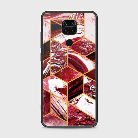 Xiaomi Redmi Note 9 Cover - O'Nation Shades of Marble Series - HQ Ultra Shine Premium Infinity Glass Soft Silicon Borders Case