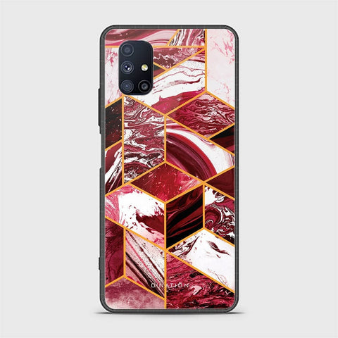 Samsung Galaxy M51 Cover - O'Nation Shades of Marble Series - HQ Ultra Shine Premium Infinity Glass Soft Silicon Borders Case