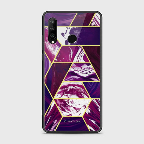 Huawei P30 lite Cover - O'Nation Shades of Marble Series - HQ Ultra Shine Premium Infinity Glass Soft Silicon Borders Case