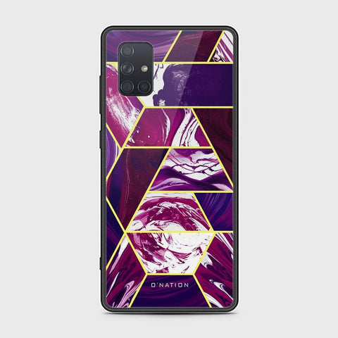 Samsung Galaxy A71 Cover - O'Nation Shades of Marble Series - HQ Ultra Shine Premium Infinity Glass Soft Silicon Borders Case