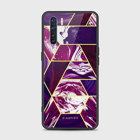 Oppo A91 Cover - O'Nation Shades of Marble Series - HQ Ultra Shine Premium Infinity Glass Soft Silicon Borders Case