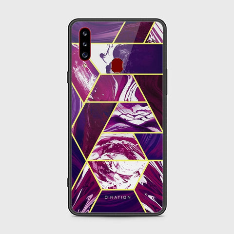 Samsung Galaxy A20s Cover - O'Nation Shades of Marble Series - HQ Ultra Shine Premium Infinity Glass Soft Silicon Borders Case