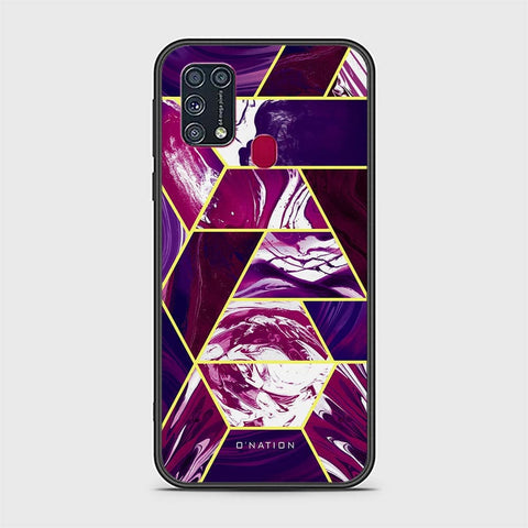 Samsung Galaxy M31 Cover - O'Nation Shades of Marble Series - HQ Ultra Shine Premium Infinity Glass Soft Silicon Borders Case