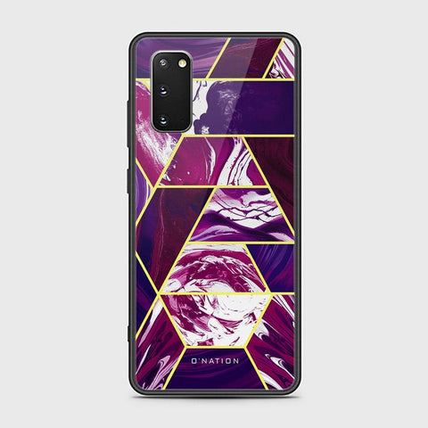 Samsung Galaxy S20 Cover - O'Nation Shades of Marble Series - HQ Ultra Shine Premium Infinity Glass Soft Silicon Borders Case