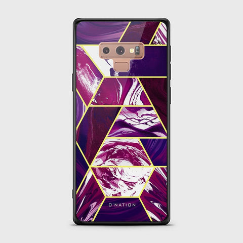 Samsung Galaxy Note 9 Cover - O'Nation Shades of Marble Series - HQ Ultra Shine Premium Infinity Glass Soft Silicon Borders Case