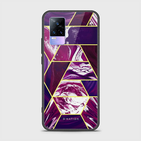Vivo V21e Cover - O'Nation Shades of Marble Series - HQ Ultra Shine Premium Infinity Glass Soft Silicon Borders Case