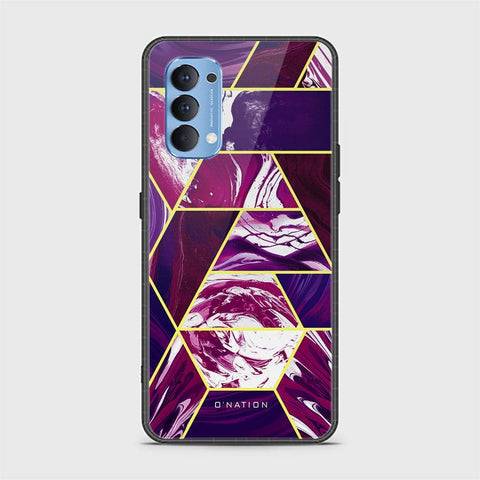 Oppo Reno 4 Cover - O'Nation Shades of Marble Series - HQ Ultra Shine Premium Infinity Glass Soft Silicon Borders Case