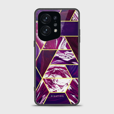 Oppo Find X5 Cover - O'Nation Shades of Marble Series - HQ Ultra Shine Premium Infinity Glass Soft Silicon Borders Case