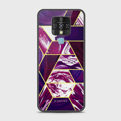 Tecno Camon 16 Cover - O'Nation Shades of Marble Series - HQ Ultra Shine Premium Infinity Glass Soft Silicon Borders Case