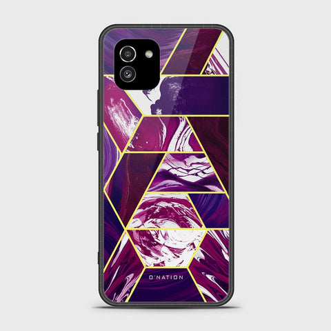 Samsung Galaxy A03 Cover - O'Nation Shades of Marble Series - HQ Ultra Shine Premium Infinity Glass Soft Silicon Borders Case