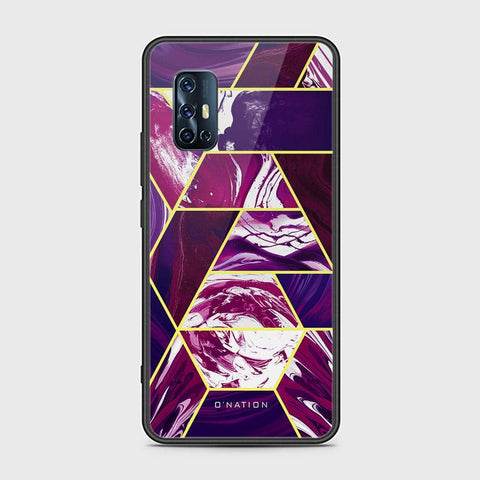 Vivo V17 Cover - O'Nation Shades of Marble Series - HQ Ultra Shine Premium Infinity Glass Soft Silicon Borders Case