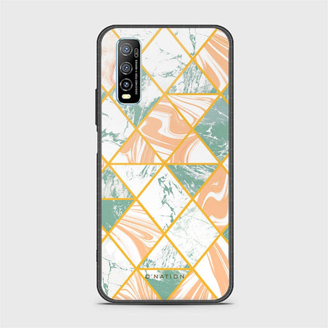 Vivo Y70s Cover - O'Nation Shades of Marble Series - HQ Ultra Shine Premium Infinity Glass Soft Silicon Borders Case