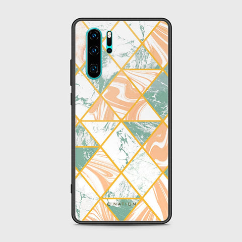 Huawei P30 Pro Cover - O'Nation Shades of Marble Series - HQ Ultra Shine Premium Infinity Glass Soft Silicon Borders Case