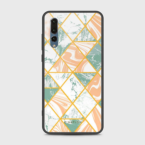 Huawei P20 Pro Cover - O'Nation Shades of Marble Series - HQ Ultra Shine Premium Infinity Glass Soft Silicon Borders Case