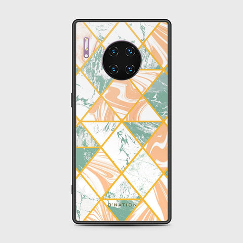 Huawei Mate 30 Pro Cover - O'Nation Shades of Marble Series - HQ Ultra Shine Premium Infinity Glass Soft Silicon Borders Case