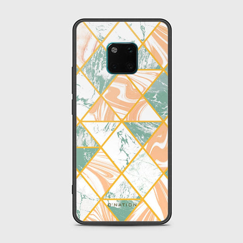 Huawei Mate 20 Pro Cover - O'Nation Shades of Marble Series - HQ Ultra Shine Premium Infinity Glass Soft Silicon Borders Case