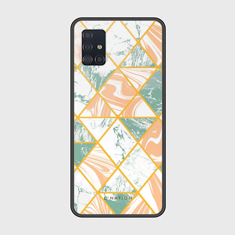 Samsung Galaxy A51 Cover - O'Nation Shades of Marble Series - HQ Ultra Shine Premium Infinity Glass Soft Silicon Borders Case