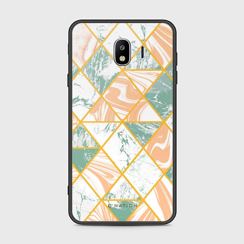 Samsung Galaxy J4 2018 Cover - O'Nation Shades of Marble Series - HQ Ultra Shine Premium Infinity Glass Soft Silicon Borders Case