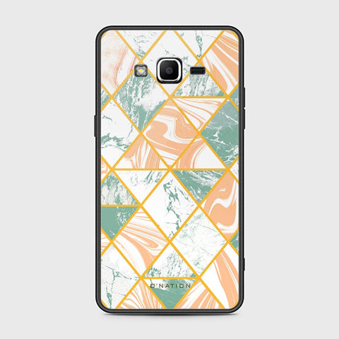 Samsung Galaxy Grand Prime Cover - O'Nation Shades of Marble Series - HQ Ultra Shine Premium Infinity Glass Soft Silicon Borders Case