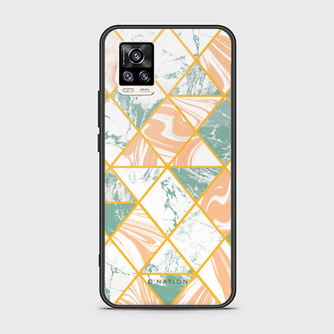 Vivo V20 Cover - O'Nation Shades of Marble Series - HQ Ultra Shine Premium Infinity Glass Soft Silicon Borders Case