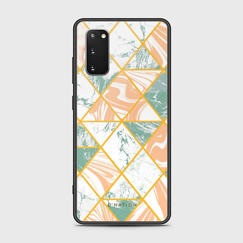 Samsung Galaxy S20 Plus Cover - O'Nation Shades of Marble Series - HQ Ultra Shine Premium Infinity Glass Soft Silicon Borders Case