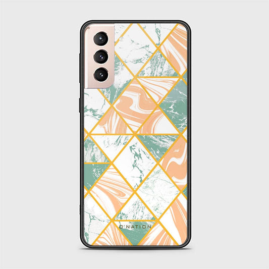 Samsung Galaxy S21 5G Cover - O'Nation Shades of Marble Series - HQ Ultra Shine Premium Infinity Glass Soft Silicon Borders Case